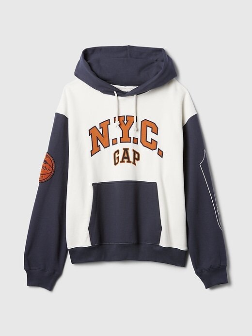 Hoodie mit Farbblock-Design und NYC-Logo Hoodie mit Farbblock-Design und NYC-Logo