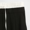 Hose mit mittelhohem Bund und doppelter Taille Hose mit mittelhohem Bund und doppelter Taille