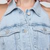 Icon Denim Neckholder-Minikleid