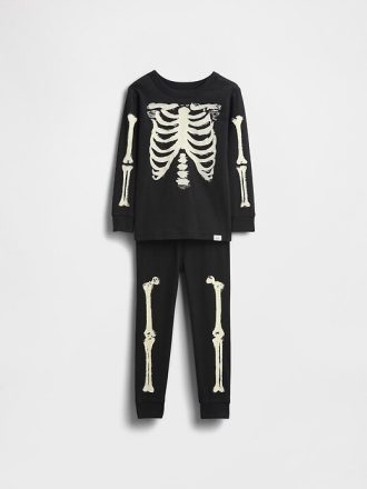 Im Dunkeln leuchtendes Pyjama-Set aus gebürsteter Bio-Baumwolle für Babys und Kleinkinder
