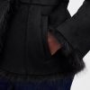 Jacke aus veganem Wildleder und Kunstpelz Jacke aus veganem Wildleder und Kunstpelz