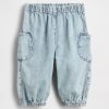 Jeans-Jogginghose mit Baby Bear-Tasche Jeans-Jogginghose mit Baby Bear-Tasche