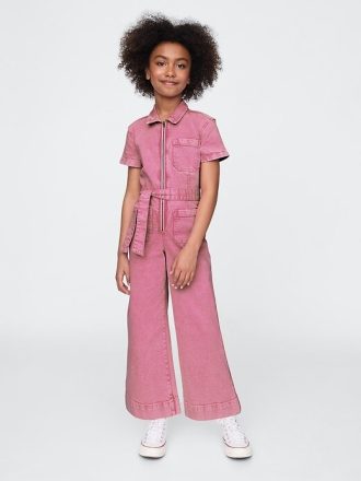 Jeans-Jumpsuit mit Gürtel für Kinder