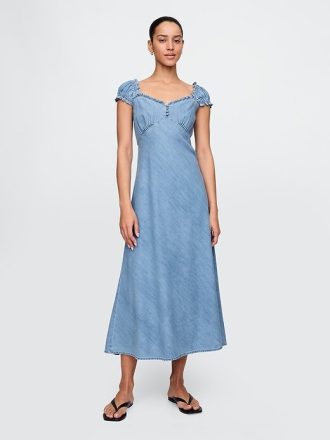 Jeans-Maxikleid