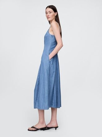 Jeans-Maxikleid