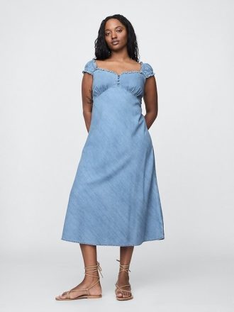 Jeans-Maxikleid