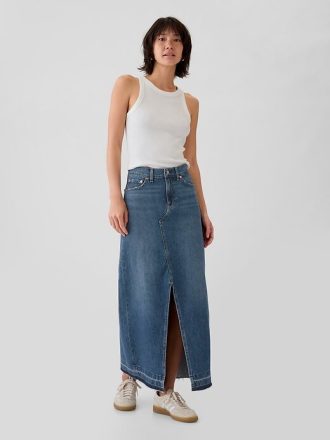 Jeans-Maxirock