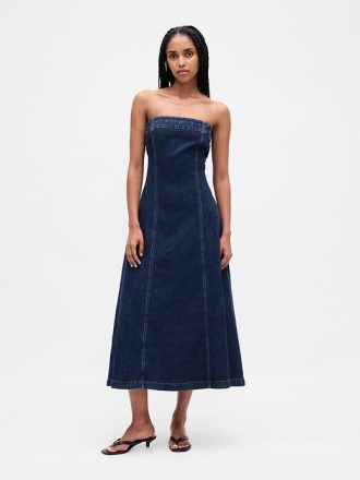 Jeans-Midikleid