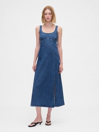 Jeans-Midikleid