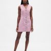 Jeans-Minikleid mit V-Ausschnitt