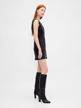 Jeans-Minikleid mit V-Ausschnitt