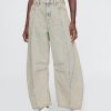 Jeans mit hohem Bund und Hufeisendesign Jeans mit hohem Bund und Hufeisendesign