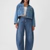 Jeans mit hohem Bund und Hufeisendesign Jeans mit hohem Bund und Hufeisendesign
