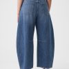 Jeans mit hohem Bund und Hufeisendesign Jeans mit hohem Bund und Hufeisendesign
