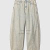 Jeans mit hohem Bund und Hufeisendesign Jeans mit hohem Bund und Hufeisendesign