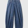 Jeans mit hohem Bund und Hufeisendesign Jeans mit hohem Bund und Hufeisendesign