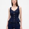 Jeans-Tanktop mit Schößchen Jeans-Tanktop mit Schößchen