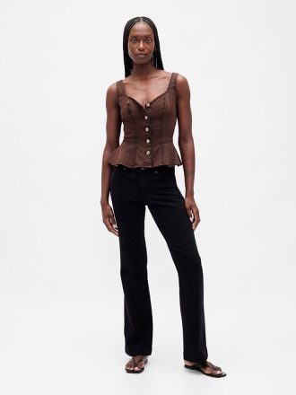 Jeans-Tanktop mit Schößchen