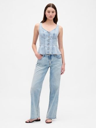 Jeans-Tanktop mit Schößchen
