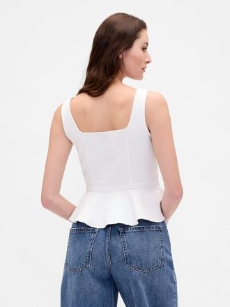 Jeans-Tanktop mit Schößchen