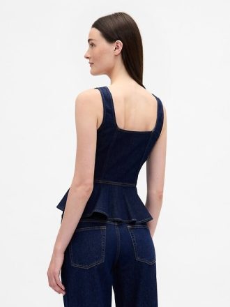 Jeans-Tanktop mit Schößchen