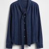 Jeanshemd mit Schluppenkragen Jeanshemd mit Schluppenkragen