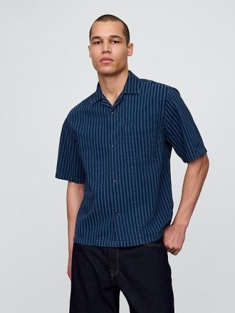 Jeanshemd mit Streifen