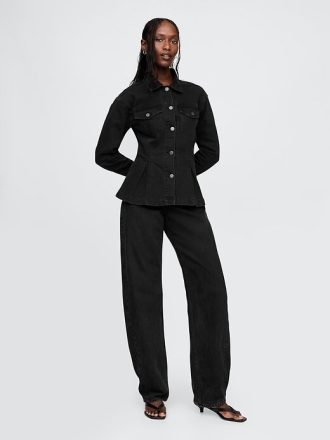 Jeansjacke mit Schößchen