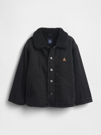 Jeansjacke mit Sherpa-Futter für Babys und Kleinkinder