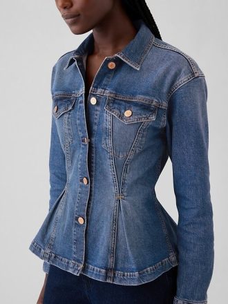 Jeansjacke mit tailliertem Schnitt
