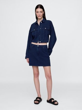 Jeansrock aus French Terry