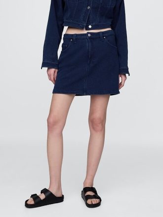 Jeansrock aus French Terry