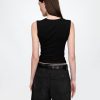 Jersey-Oberteil mit eckigem Ausschnitt und eng anliegendem Strick Jersey-Oberteil mit eckigem Ausschnitt und eng anliegendem Strick