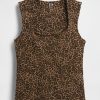 Jersey-Oberteil mit eckigem Ausschnitt und eng anliegendem Strick Jersey-Oberteil mit eckigem Ausschnitt und eng anliegendem Strick