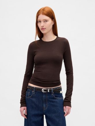 Jersey-T-Shirt aus dicht gestricktem Jersey
