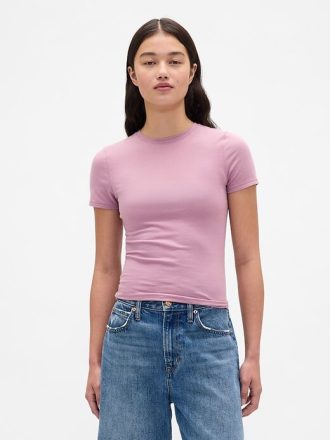 Jersey-T-Shirt aus dicht gestricktem Jersey