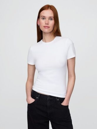 Jersey-T-Shirt aus dicht gestricktem Jersey