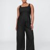 Jumpsuit aus Leinenmischung mit Nähten Jumpsuit aus Leinenmischung mit Nähten