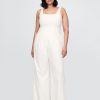 Jumpsuit aus Leinenmischung mit Nähten Jumpsuit aus Leinenmischung mit Nähten