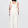 Jumpsuit aus Leinenmischung mit Nähten Jumpsuit aus Leinenmischung mit Nähten