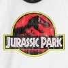 Jurassic Park – Klassisches Ringer-T-Shirt mit Logo-Grafik Jurassic Park – Klassisches Ringer-T-Shirt mit Logo-Grafik