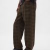 Karierte Baggy-Jeans aus Canvas Karierte Baggy-Jeans aus Canvas