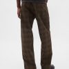 Karierte Baggy-Jeans aus Canvas Karierte Baggy-Jeans aus Canvas