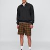 Karierte Canvas-Shorts