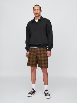 Karierte Canvas-Shorts
