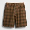 Karierte Canvas-Shorts