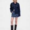 Karierter Jeans-Minirock Karierter Jeans-Minirock
