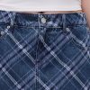 Karierter Jeans-Minirock Karierter Jeans-Minirock