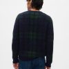 Karierter Pullover mit V-Ausschnitt Karierter Pullover mit V-Ausschnitt