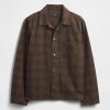 Kariertes Canvas-Denim-Overshirt Kariertes Canvas-Denim-Overshirt